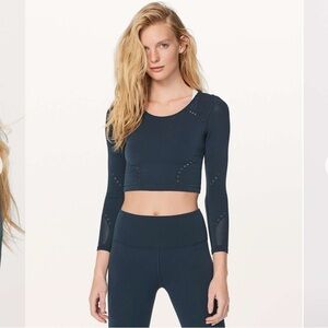Lululemon Reveal Long Sleeve Crop Top *Posy